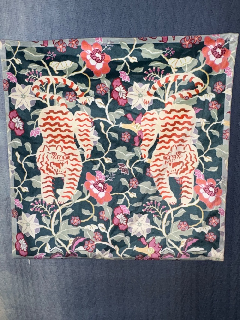 Anthropologie Millie Velvet Tiger Pillow Case